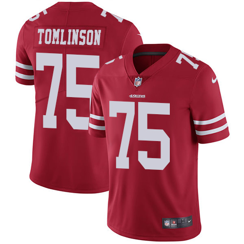 San Francisco 49ers Limited Red Men Laken Tomlinson Home NFL Jersey 75 Vapor Untouchable